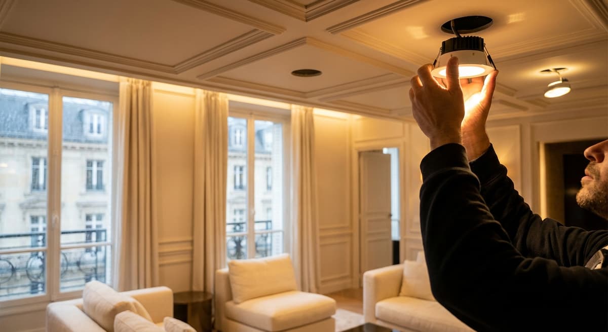 Installation éclairage