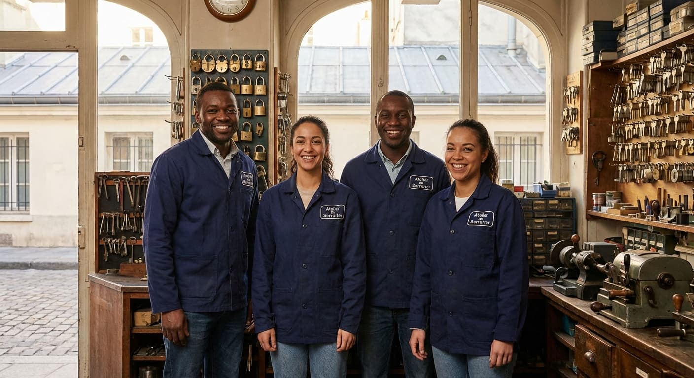 L'équipe de serruriers professionnels Établissement Clément